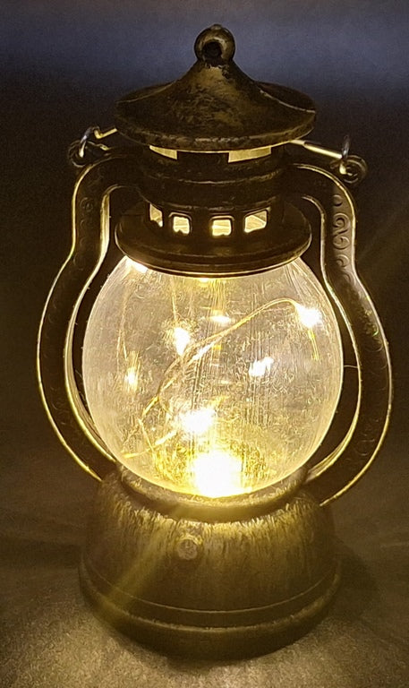 Lámpara nocturna LED en forma de lámpara de queroseno con posibilidad de personalización con grabado, ideal para regalo - altura 12,6 cm, ancho 5,8 cm, certificado CE