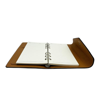 Elegante set de regalo con grabado personalizado - Cuaderno de cuero A6 con bolígrafo de alta calidad en caja de regalo de lujo  