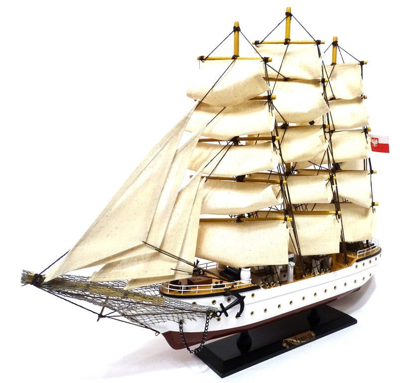Modelo de barco de vela Dar Pomorza 50 cm con posibilidad de grabado personalizado  