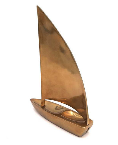 Elegante velero de aluminio 47x38 cm con posibilidad de grabado personalizado
