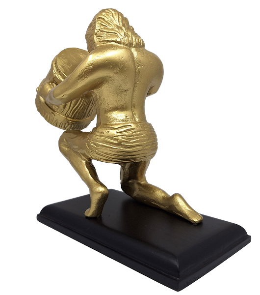 Figura decorativa dorada de Acuario AQU2 con posibilidad de personalización mediante grabado, regalo ideal para cualquier ocasión, altura 18 cm, diseño elegante de aluminio