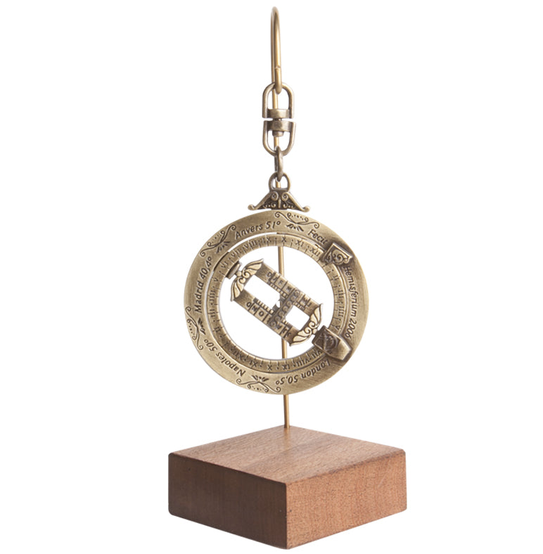 Miniatura de reloj de sol H89 con anillos astronómicos