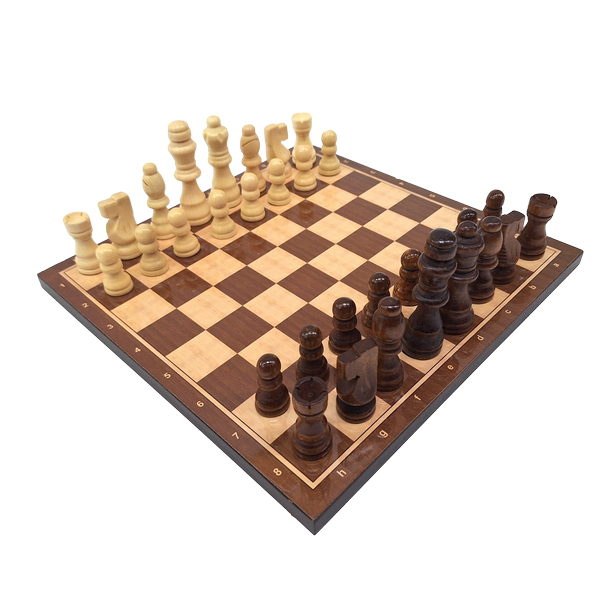 Ajedrez grande de madera 37 x 37 cm con posibilidad de grabado personalizado