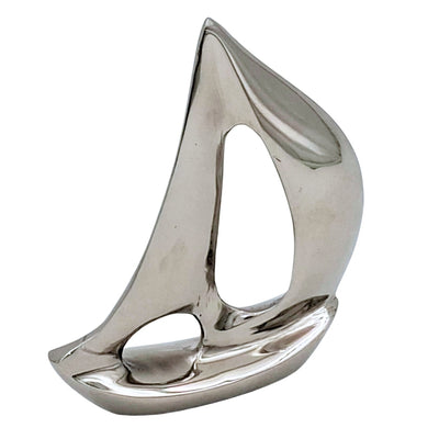 Elegante yate de aluminio plateado de 12,5 cm con opción de grabado