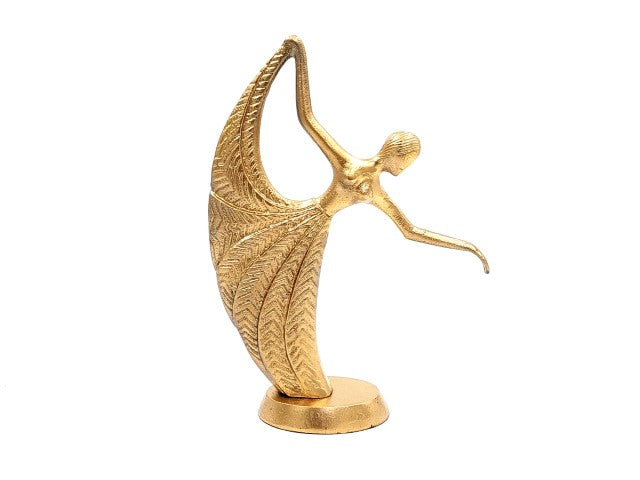 Figura decorativa dorada Bailarina de aluminio con posibilidad de personalización mediante grabado