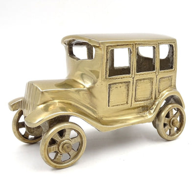 Modelo de coche retro de metal BMW Dixi en color latón antiguo con posibilidad de personalización con grabado