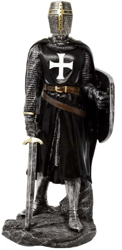 Caballero Cruzado de Poliresina MC-23078 - Figura de 30 cm con Posibilidad de Personalización con Grabado