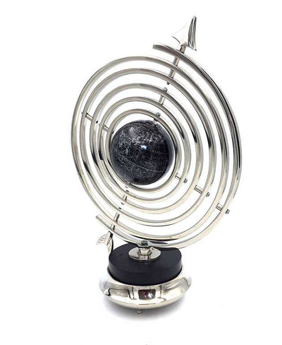 Astrolabio Esférico con Globo de 44,5 cm en Color Plateado con Posibilidad de Personalización con Grabado