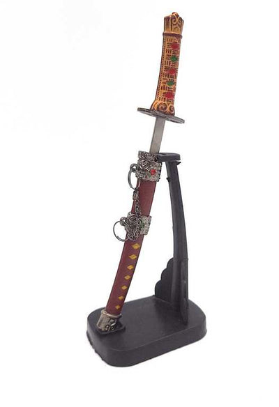 Katana - cuchillo para papel SW-199 con posibilidad de personalización con grabado, ideal para regalo, altura 18 cm, funda decorativa incluida