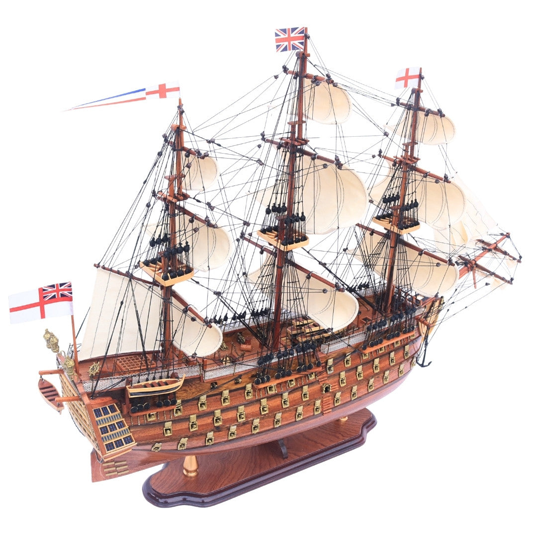 Gran modelo exclusivo del velero HMS Prince de 94cm con posibilidad de personalización mediante grabado