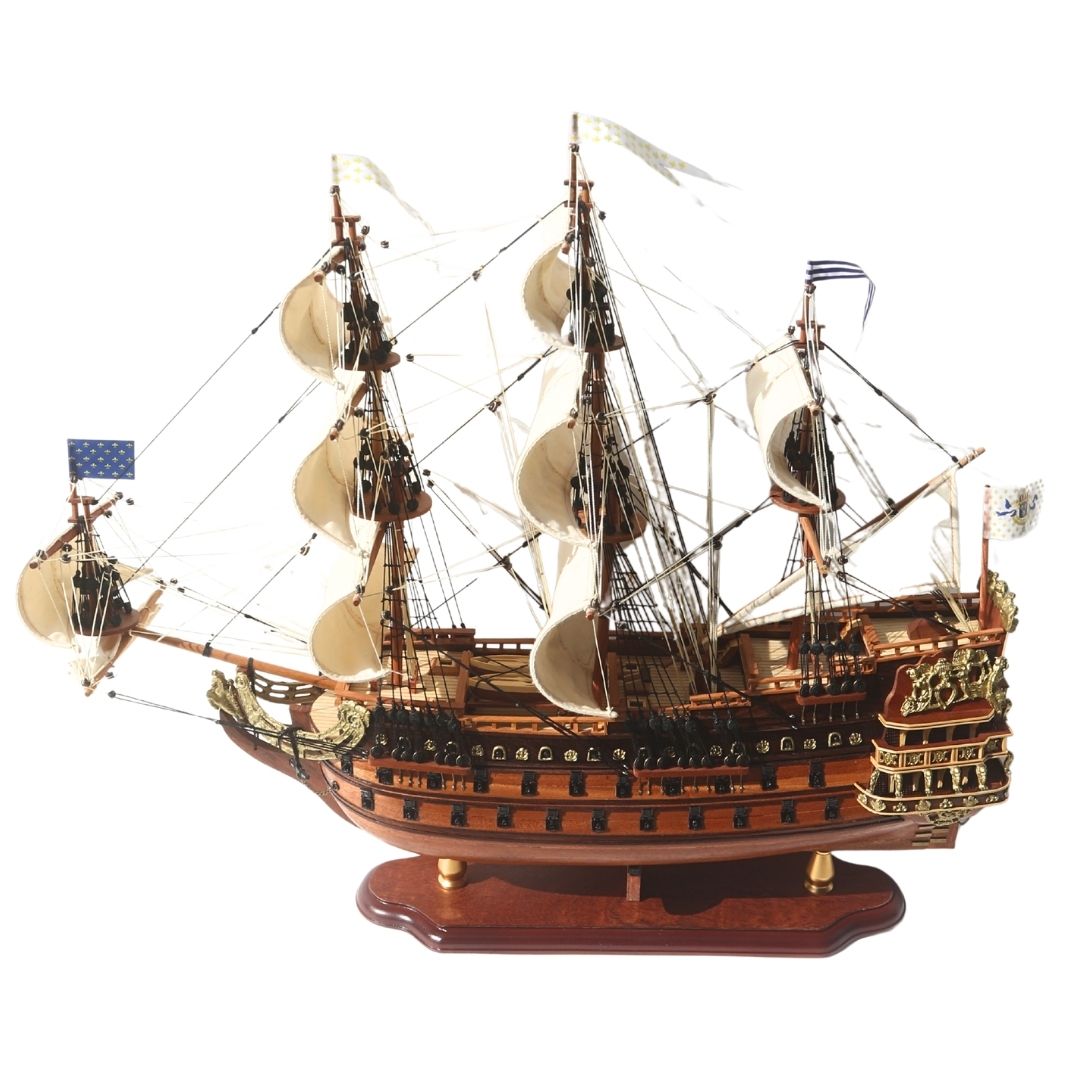 Modelo de lujo del velero Soleil Royal de 65cm - SOL6, con posibilidad de personalización mediante grabado