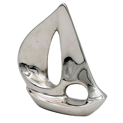 Elegante yate de aluminio plateado de 12,5 cm con opción de grabado