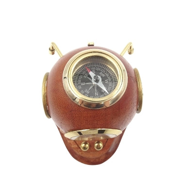 Casco pequeño de buceador retro con reloj y personalización