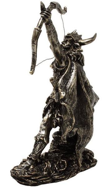 Figura decorativa vikingo MC-23142 con posibilidad de personalización con grabado, altura 19,5 cm, polyresina, ideal para regalo