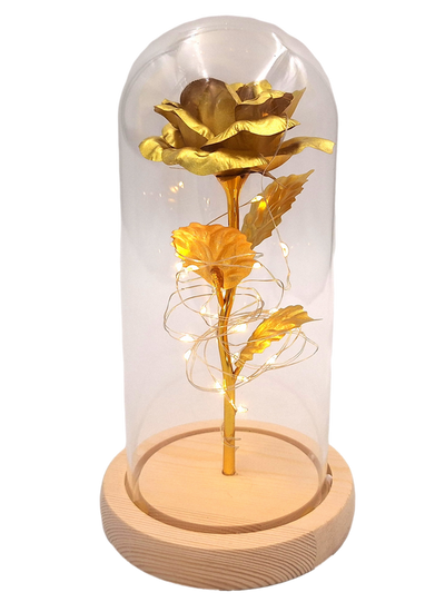 Lámpara nocturna Rosa LED con posibilidad de personalización con grabado, regalo romántico, altura 21,5 cm, luz suave, decoración ideal para el dormitorio