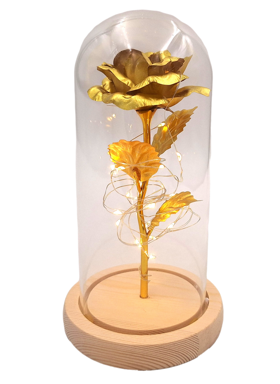 Lámpara nocturna Rosa LED con posibilidad de personalización con grabado, regalo romántico, altura 21,5 cm, luz suave, decoración ideal para el dormitorio