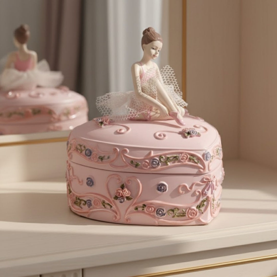 Caja de Música Bailarina Corazón Lago de los Cisnes con Posibilidad de Grabado Personalizado, Rosa, 12,5 cm, Regalo Ideal para Cumpleaños o Aniversario