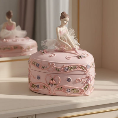 Caja de Música Bailarina Corazón Lago de los Cisnes con Posibilidad de Grabado Personalizado, Rosa, 12,5 cm, Regalo Ideal para Cumpleaños o Aniversario