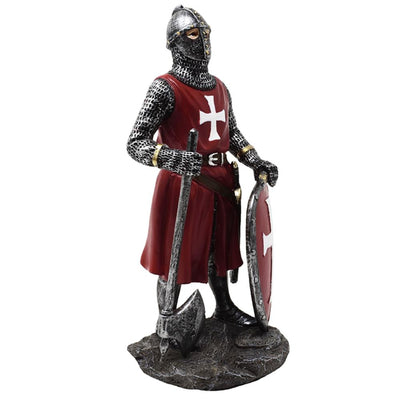 Figura Caballero Cruzado 18,5 cm de polyresina con posibilidad de personalización con grabado
