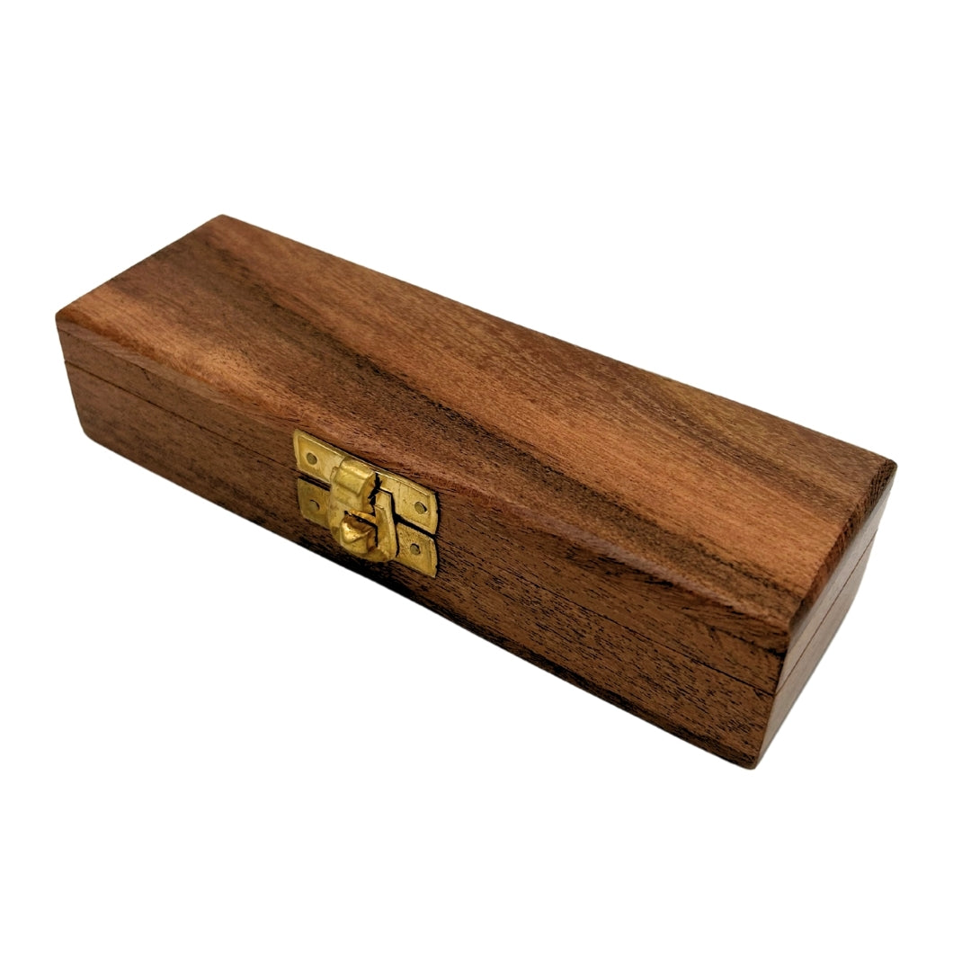 Silbato de Jefe con grabado en caja de madera elegante – de latón, 12,5 cm