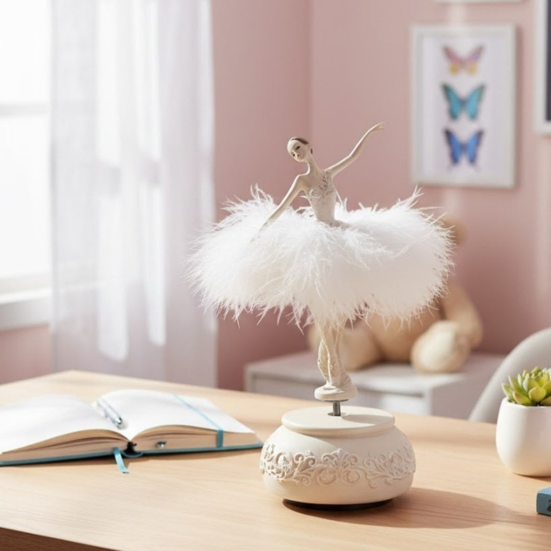 Caja de Música Bailarina Reina de las Nieves Móvil 23,5 cm con Grabado