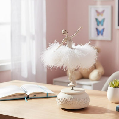 Caja de Música Bailarina Reina de las Nieves Móvil 23,5 cm con Grabado