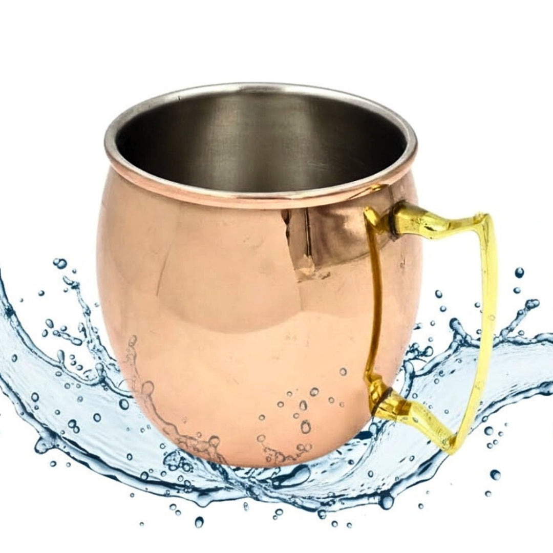 Taza de Cobre de Acero Inoxidable 304 500ml con Posibilidad de Personalización con Grabado - Ideal para Regalo - Altura 13,5 cm, Color Cobre, Modelo MM7012
