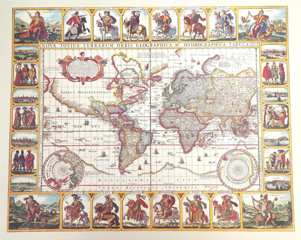 Mapa Mundial Piscator 1652 con Posibilidad de Personalización con Grabado