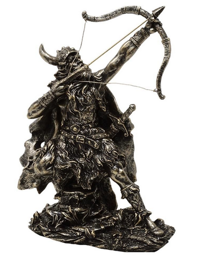 Figura decorativa vikingo MC-23142 con posibilidad de personalización con grabado, altura 19,5 cm, polyresina, ideal para regalo