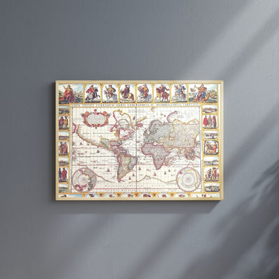 Mapa Mundial Piscator 1652 con Posibilidad de Personalización con Grabado