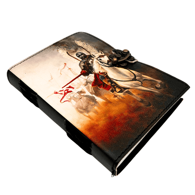 Cuaderno de cuero Diario Husaria Patriótico con grabado