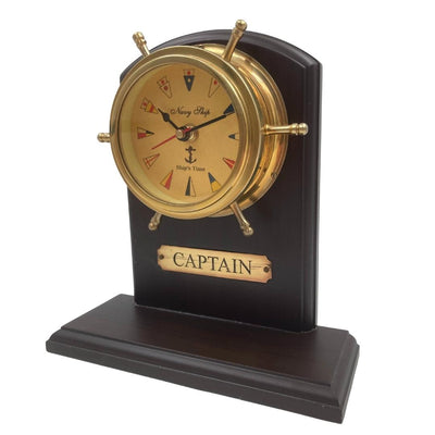 Reloj náutico de latón con grabado