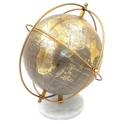 Globo decorativo sobre base de piedra GLB-127