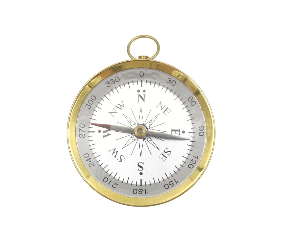 Brújula de Latón en Caja de Madera con Posibilidad de Personalización con Grabado - Regalo Elegante para Amantes de la Náutica, Diámetro 7,5 cm, Altura 1,5 cm
