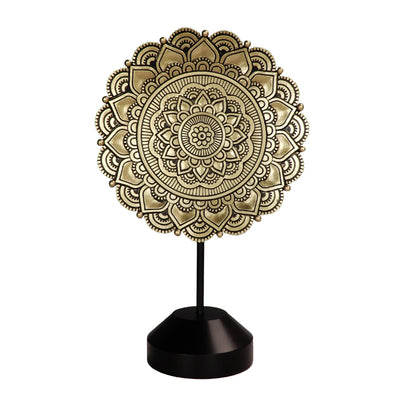 Figura mandala ovalada 35 cm - decoración budista dorada con posibilidad de personalización con grabado