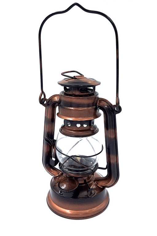 Lámpara de queroseno náutica retro DT245F con posibilidad de personalización con grabado, ideal para regalo, fabricada en vidrio y chapa, altura 19 cm, diseño marinero