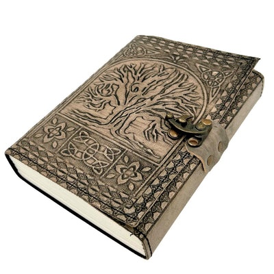 Cuaderno de Piel Retro Árbol de la Vida con Grabado