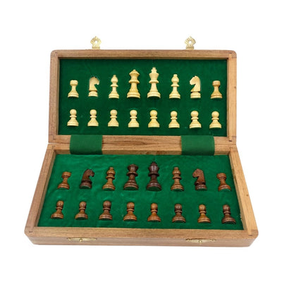 Ajedrez magnético de madera 30x30 cm plegable G614 con grabado