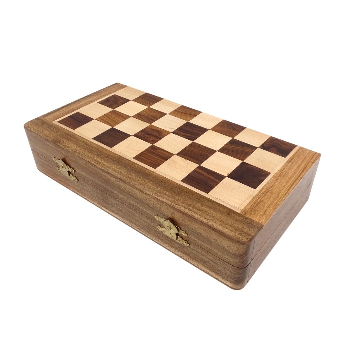Ajedrez magnético de madera 30x30 cm plegable G614 con grabado