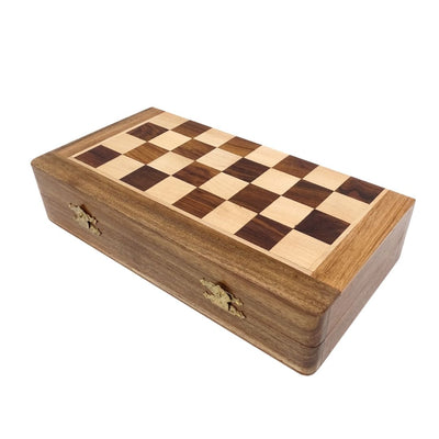 Ajedrez magnético de madera 30x30 cm plegable G614 con grabado