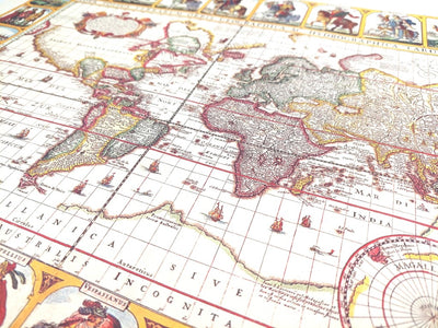 Mapa Mundial Piscator 1652 con Posibilidad de Personalización con Grabado