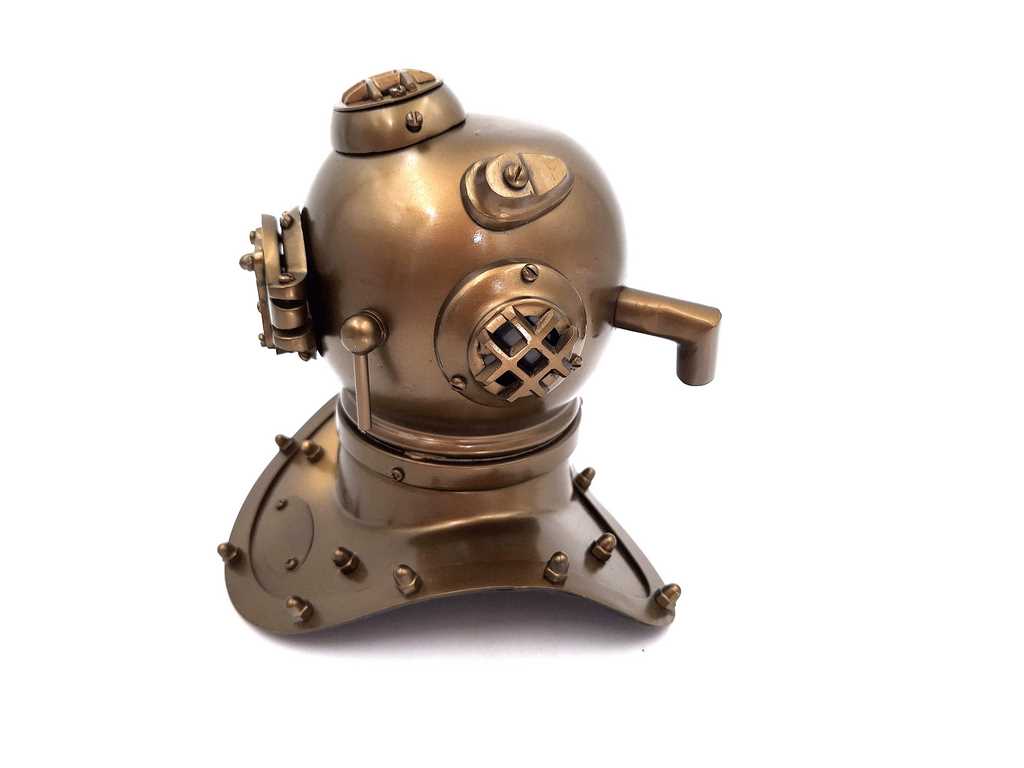 Casco Dorado de Buceador US Navy NC2084B de Latón con Posibilidad de Personalización con Grabado