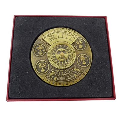 Calendario perpetuo renacentista con grabado - regalo personalizado para los años 1600-2799, elegante decoración de oficina, diámetro 9 cm, estilo renacentista