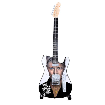 Mini guitarra de colección David Bowie MGT-8976 con grabado