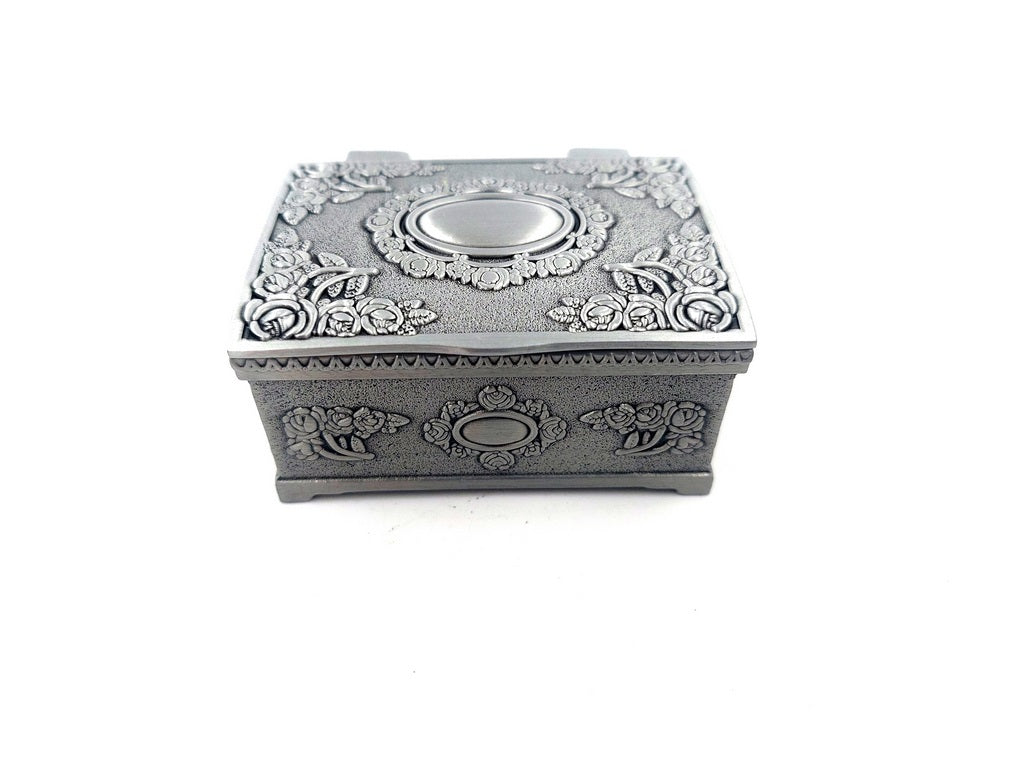 Caja metálica ALBIN 2178A con posibilidad de personalización mediante grabado, ideal para regalo - 6x5x3 cm, diseño elegante, material duradero