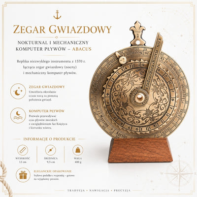 Reloj estelar nocturnal mecánico ordenador de mareas Abacus H31 con grabado personalizado