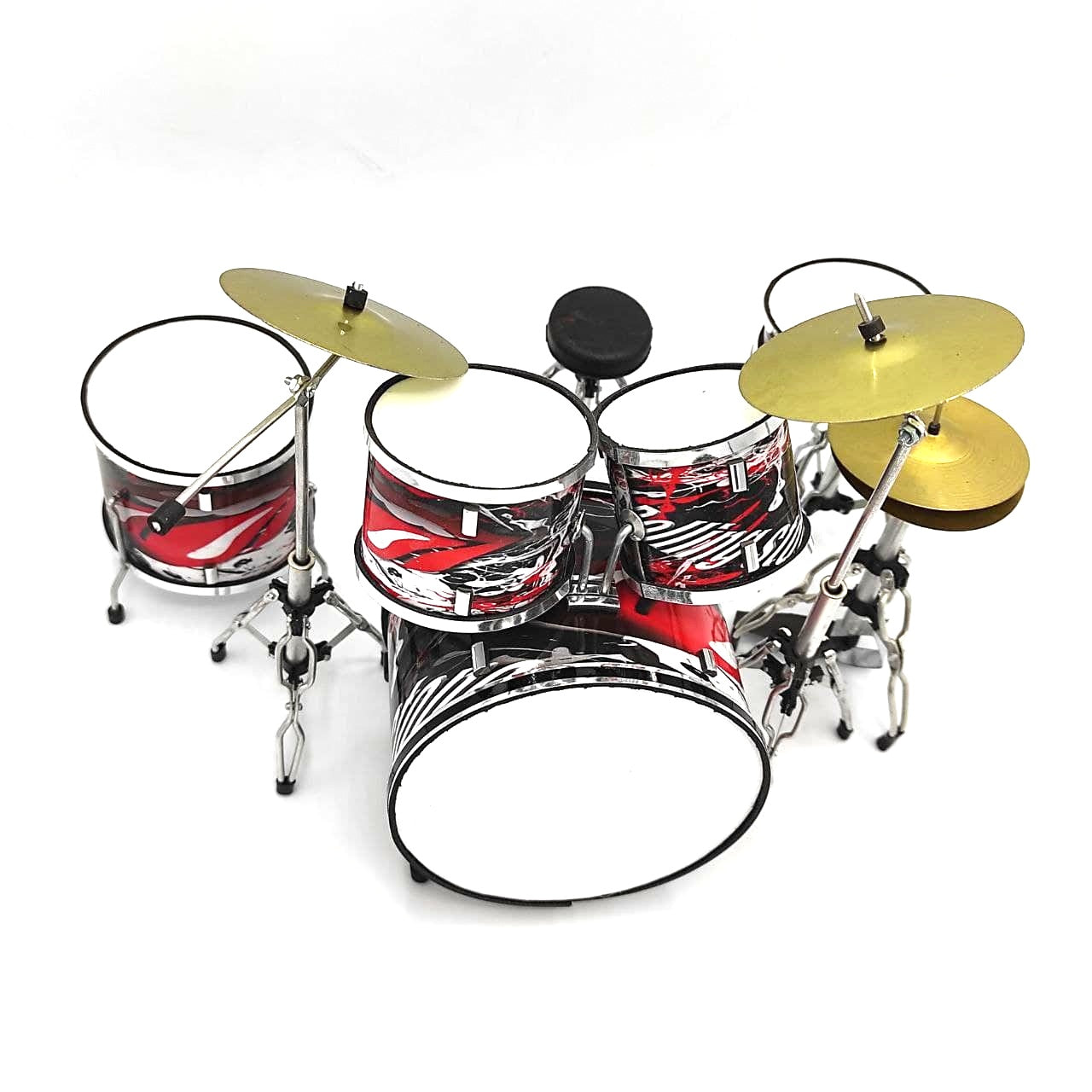 Mini batería coleccionable MDR-0312 con posibilidad de personalización con grabado, metal-plástico, altura 15 cm, regalo ideal para fan de la música