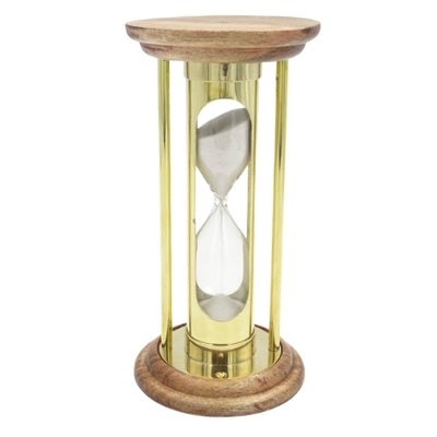 Reloj de arena de latón y madera 5 min con posibilidad de grabado