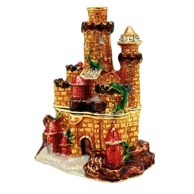 Caja Joyero Decorada con Cristales en Forma de Castillo con Posibilidad de Grabado Personalizado