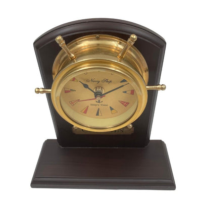 Reloj náutico de latón con grabado